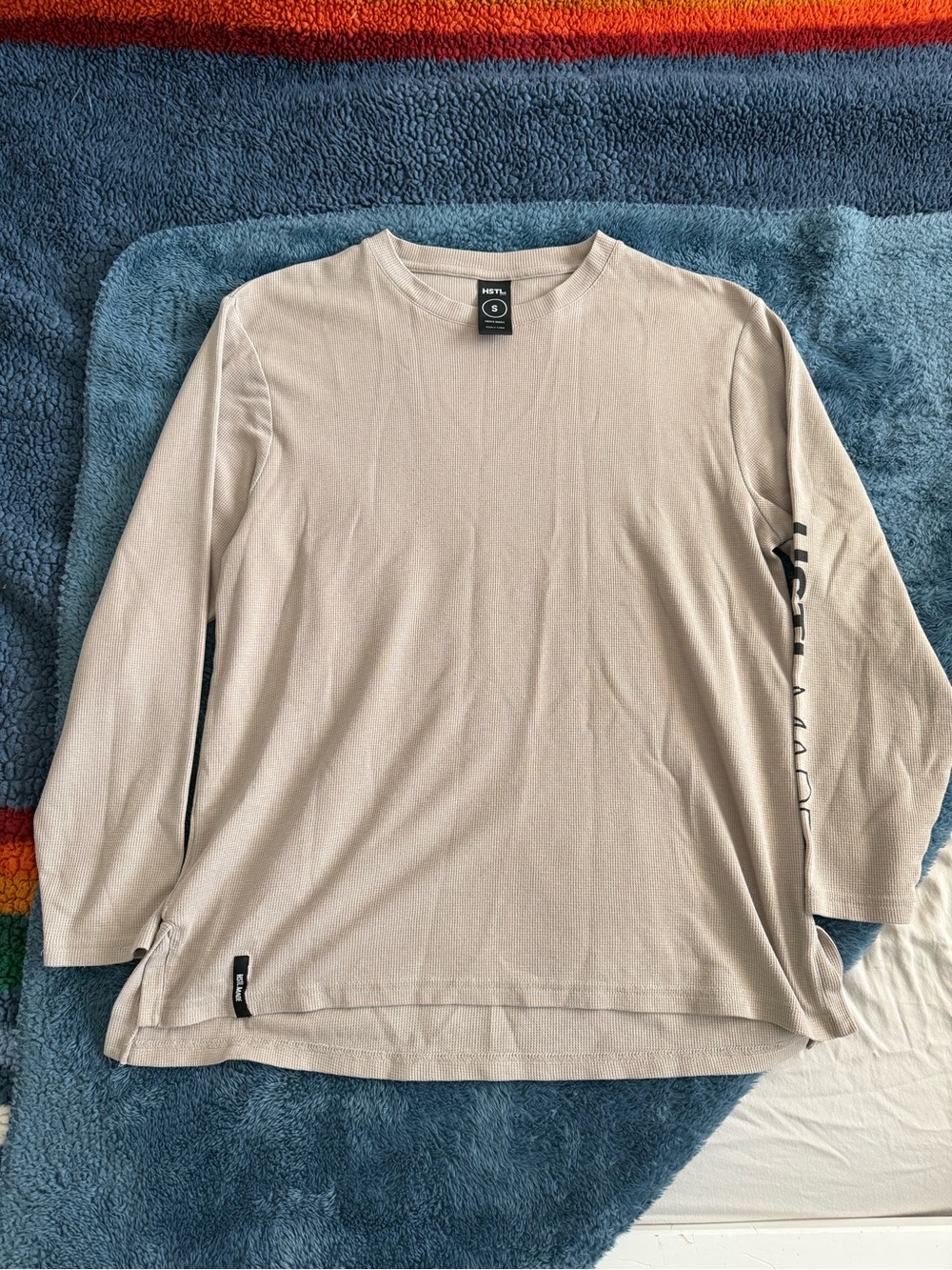 HSTL Waffle Long Sleeve T-Shirt in Taupe